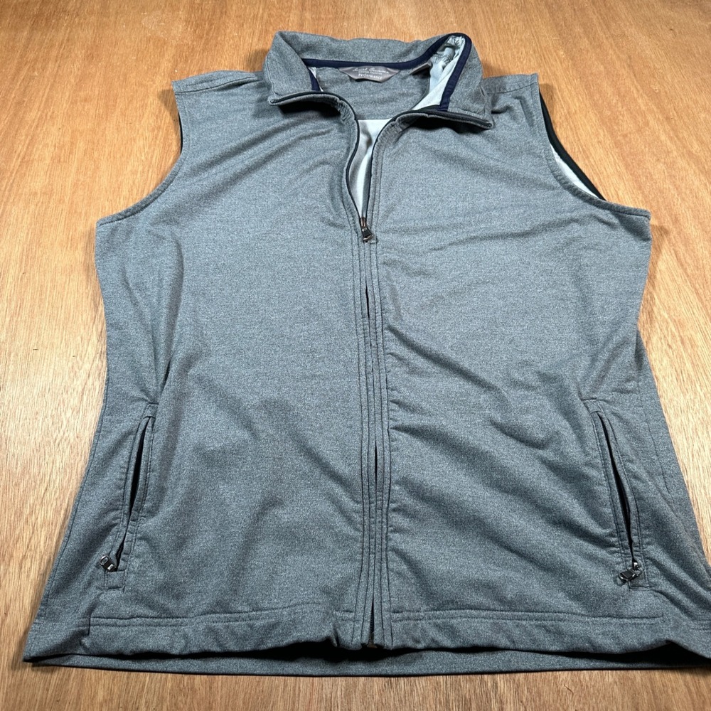 Daniel Cremieux Vest Mens Medium Gray Performance Full Zip Signature Collection